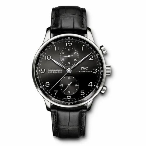 IWC Portuguese Chrono-Automatic Stainless Steel / Black IW3714-38 (3714-38, IW371438)